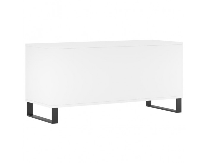 Sonata H Шкаф за грамофонни плочи бял 100x38x48 см инженерно дърво