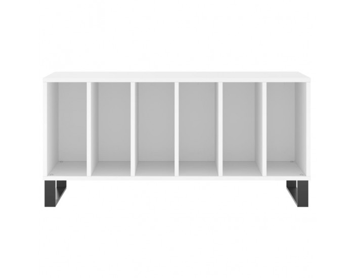 Sonata H Шкаф за грамофонни плочи бял 100x38x48 см инженерно дърво