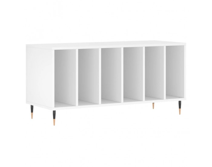 Sonata H Шкаф за грамофонни плочи бял 100x38x48 см инженерно дърво