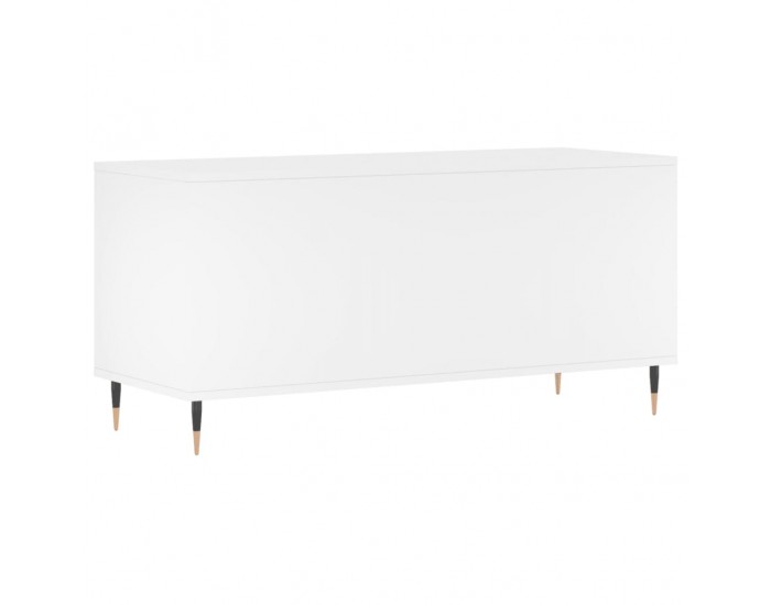 Sonata H Шкаф за грамофонни плочи бял 100x38x48 см инженерно дърво