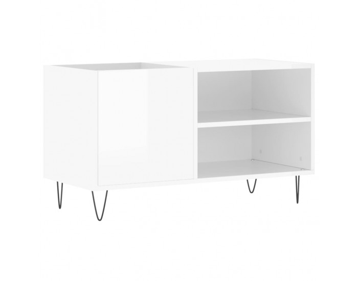 Sonata H Шкаф за грамофонни плочи бял гланц 85x38x48 см инженерно дърво