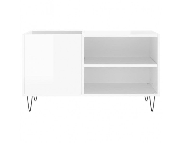 Sonata H Шкаф за грамофонни плочи бял гланц 85x38x48 см инженерно дърво