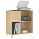 Sonata H Шкаф за винилови плочи сонома дъб 84,5x38x89 см инженерно дърво