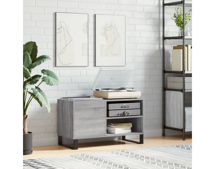 Sonata H Шкаф за винилови плочи сив сонома 85x38x48 см инженерно дърво