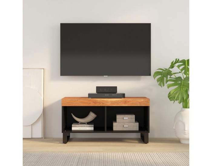 Sonata H ТВ шкаф, 85x33x43,5 см, масивно акациево дърво