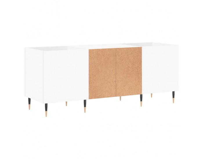 Sonata H Шкаф за грамофонни плочи бял 121x38x48 см инженерно дърво