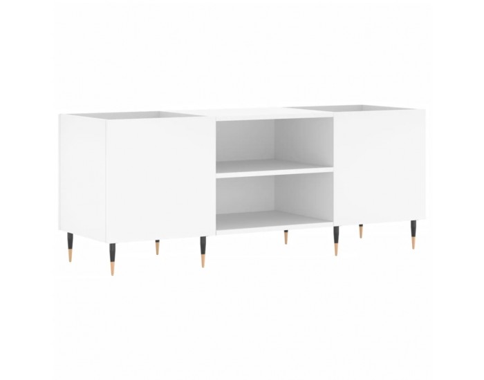 Sonata H Шкаф за грамофонни плочи бял 121x38x48 см инженерно дърво