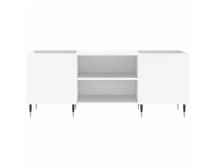 Sonata H Шкаф за грамофонни плочи бял 121x38x48 см инженерно дърво