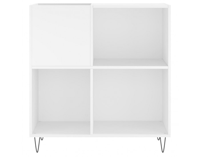 Sonata H Шкаф за грамофонни плочи бял 84,5x38x89 см инженерно дърво