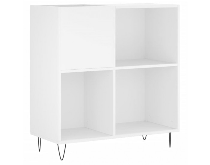 Sonata H Шкаф за грамофонни плочи бял 84,5x38x89 см инженерно дърво