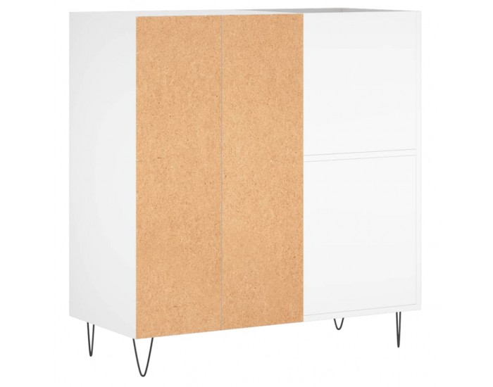 Sonata H Шкаф за грамофонни плочи бял 84,5x38x89 см инженерно дърво