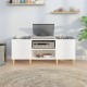 Sonata H Шкаф за грамофонни плочи бял гланц 121x38x48 см инженерно дърво