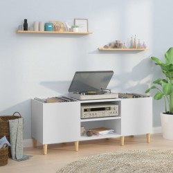 Sonata H Шкаф за грамофонни плочи бял 121x38x48 см инженерно дърво - Comode TV
