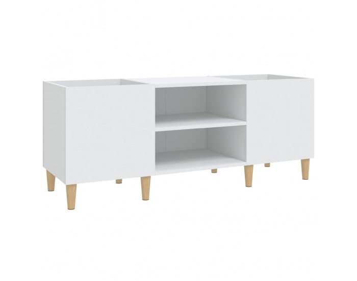 Sonata H Шкаф за грамофонни плочи бял 121x38x48 см инженерно дърво