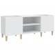 Sonata H Шкаф за грамофонни плочи бял 121x38x48 см инженерно дърво
