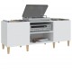 Sonata H Шкаф за грамофонни плочи бял 121x38x48 см инженерно дърво