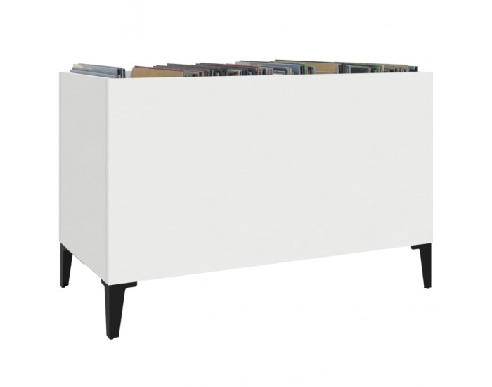 Sonata H Шкаф за грамофонни плочи бял 74,5x38x48 см инженерно дърво