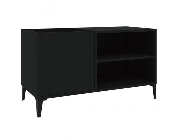 Sonata H Шкаф за грамофонни плочи черен 84,5x38x48 см инженерно дърво