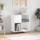 Sonata H Шкаф за грамофонни плочи бял 84,5x38x89 см инженерно дърво