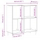 Sonata H Шкаф за грамофонни плочи бял 84,5x38x89 см инженерно дърво