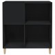 Sonata H Шкаф за грамофонни плочи черен 84,5x38x89 см инженерно дърво
