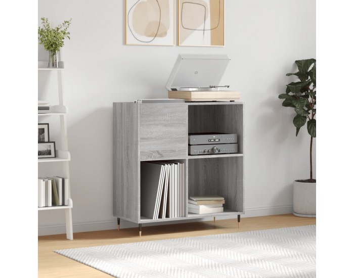 Sonata H Шкаф за винилови плочи сив сонома 84,5x38x89 см инженерно дърво