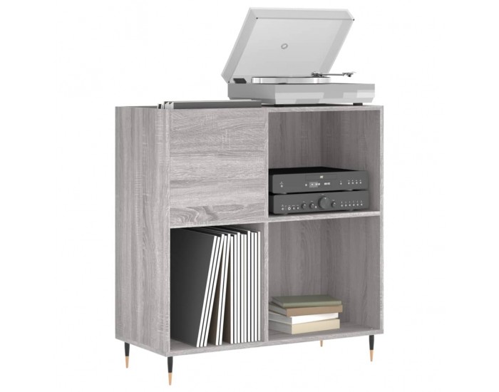 Sonata H Шкаф за винилови плочи сив сонома 84,5x38x89 см инженерно дърво