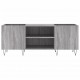 Sonata H Шкаф за винилови плочи сив сонома 121x38x48 см инженерно дърво