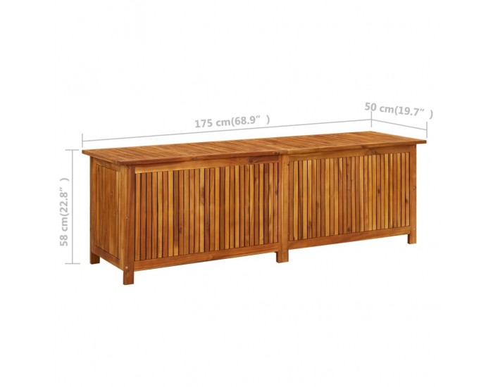 Sonata H Градинска кутия за съхранение 175x50x58 см акациево дърво масив