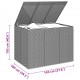 Sonata H Кутия за градински възглавници PE Ратан 145x100x103 см черна