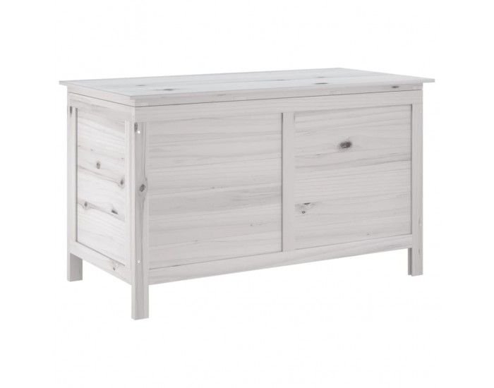 Sonata H Градинска кутия за съхранение бяла 99x49,5x58,5 см масивна ела