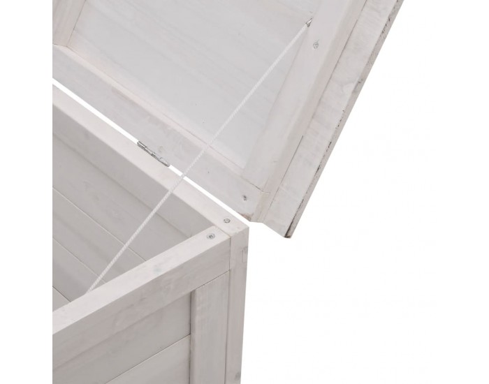 Sonata H Градинска кутия за съхранение бяла 99x49,5x58,5 см масивна ела