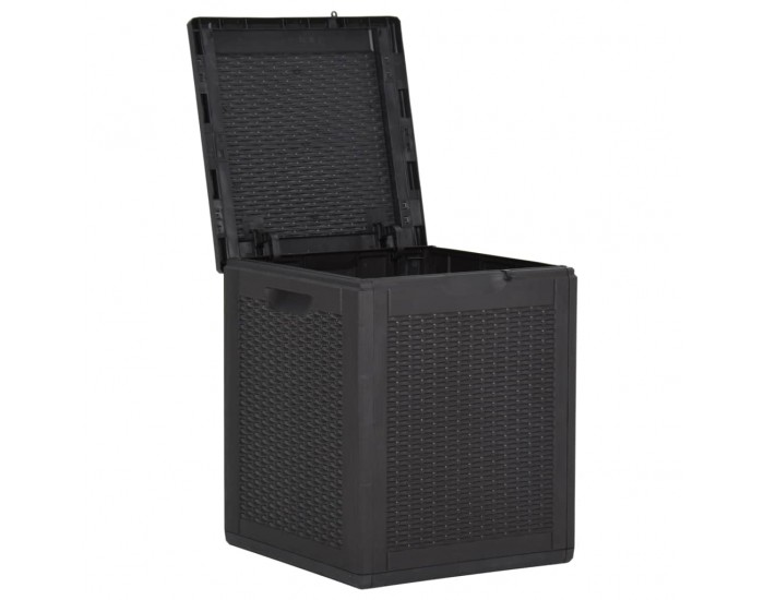 Sonata H Градинска кутия за съхранение, 90 л, черна, PP ратан