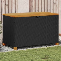 Sonata H Градинска кутия за съхранение черна 110x55x63см PE ратан акация - Construcții de exterior