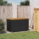 Sonata H Градинска кутия за съхранение черна 110x55x63см PE ратан акация
