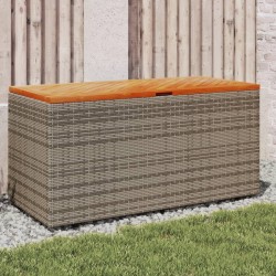 Sonata H Градинска кутия за съхранение сив 110x50x54 см PE ратан акация - Construcții de exterior