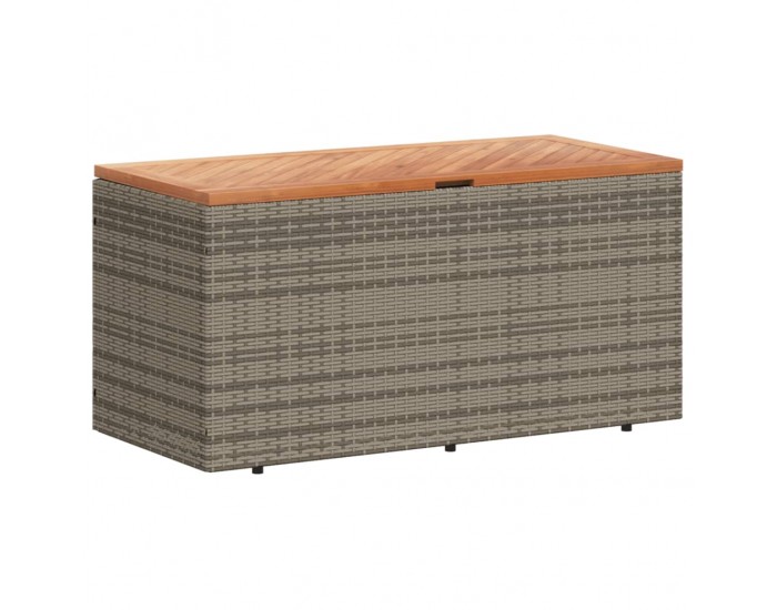 Sonata H Градинска кутия за съхранение сив 110x50x54 см PE ратан акация