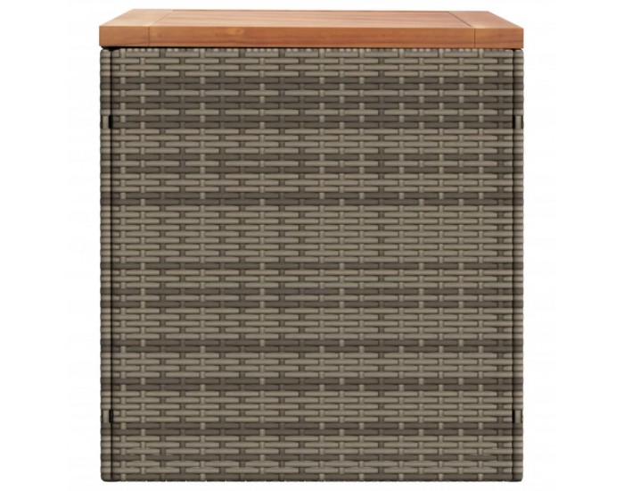 Sonata H Градинска кутия за съхранение сив 110x50x54 см PE ратан акация
