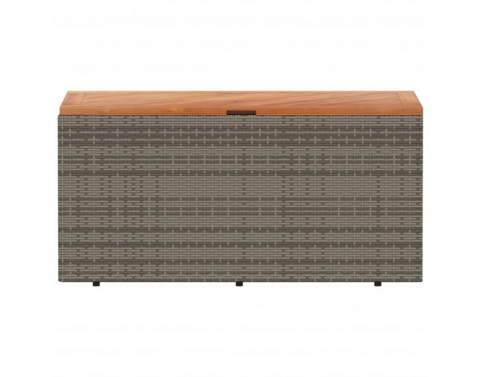 Sonata H Градинска кутия за съхранение сив 110x50x54 см PE ратан акация