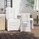 Sonata H Комплект градински кутии от 3 части, бели, масивно дърво бор