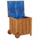 Sonata H Градинска кутия за съхранение с колела 60x50x58 см акация масив