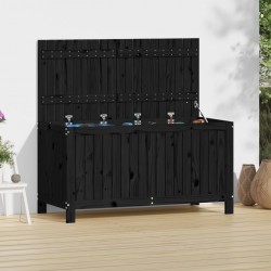 Sonata H Кутия за съхранение, черна, 121x55x64 см, борово дърво масив - Construcții de exterior