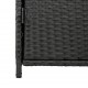 Sonata H Градински шкаф за съхранение черен 55x59x80 см полиратан
