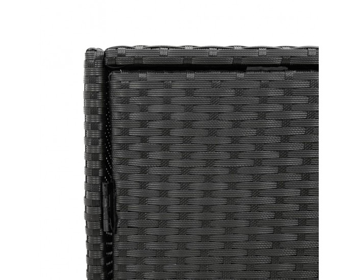 Sonata H Градински шкаф за съхранение черен 55x59x80 см полиратан