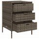 Sonata H Градински шкаф за съхранение сив 55x59x80 см полиратан