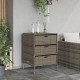 Sonata H Градински шкаф за съхранение сив 55x59x80 см полиратан