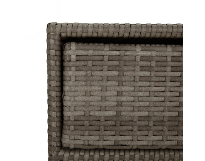 Sonata H Градински шкаф за съхранение сив 55x59x80 см полиратан