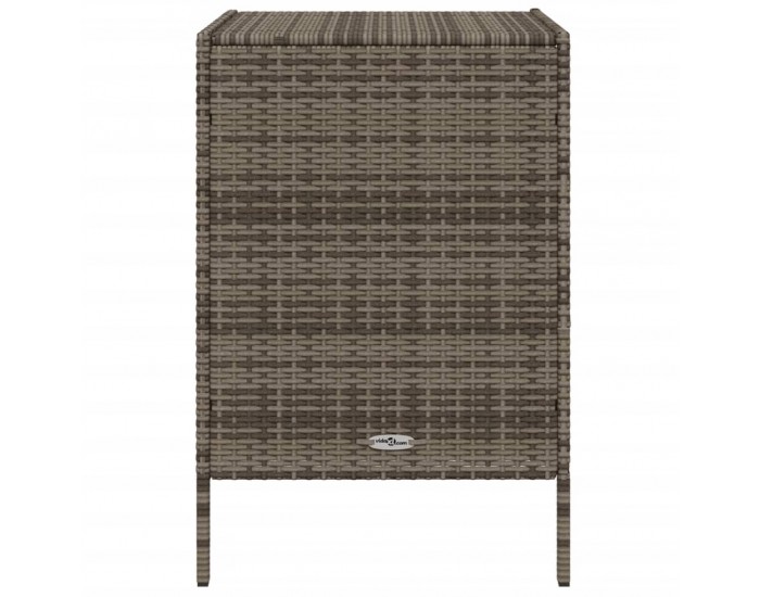 Sonata H Градински шкаф за съхранение сив 55x59x80 см полиратан