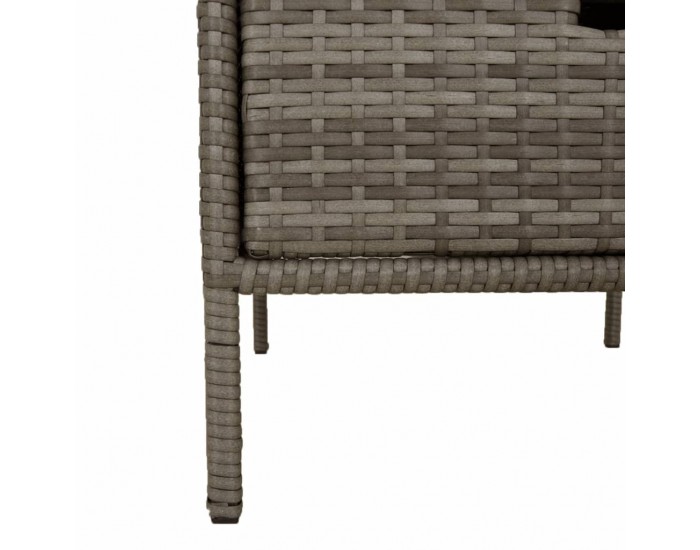 Sonata H Градински шкаф за съхранение сив 55x59x80 см полиратан