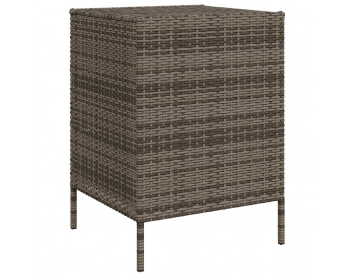 Sonata H Градински шкаф за съхранение сив 55x59x80 см полиратан
